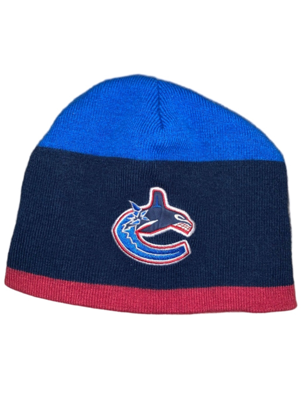 Men's Unbranded Beanie One Size Blue Red canucks nhl